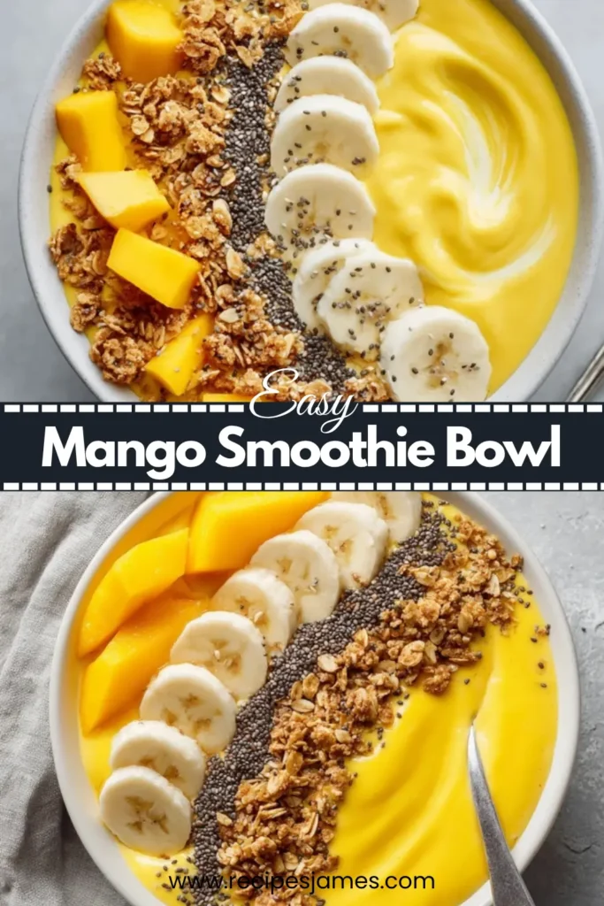 5-Minute Mango Smoothie Bowl – Healthy Breakfast Idea 2 5-Minute Mango Smoothie Bowl – Healthy Breakfast Idea