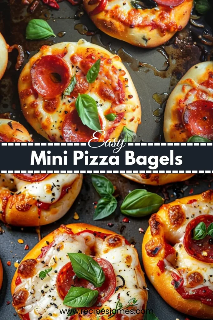 Mini Pizza Bagels (Quick & Easy Snack) 2 Mini Pizza Bagels (Quick & Easy Snack)