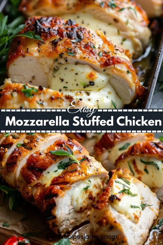 Easy Mozzarella Stuffed Chicken Breast 2 Easy Mozzarella Stuffed Chicken Breast
