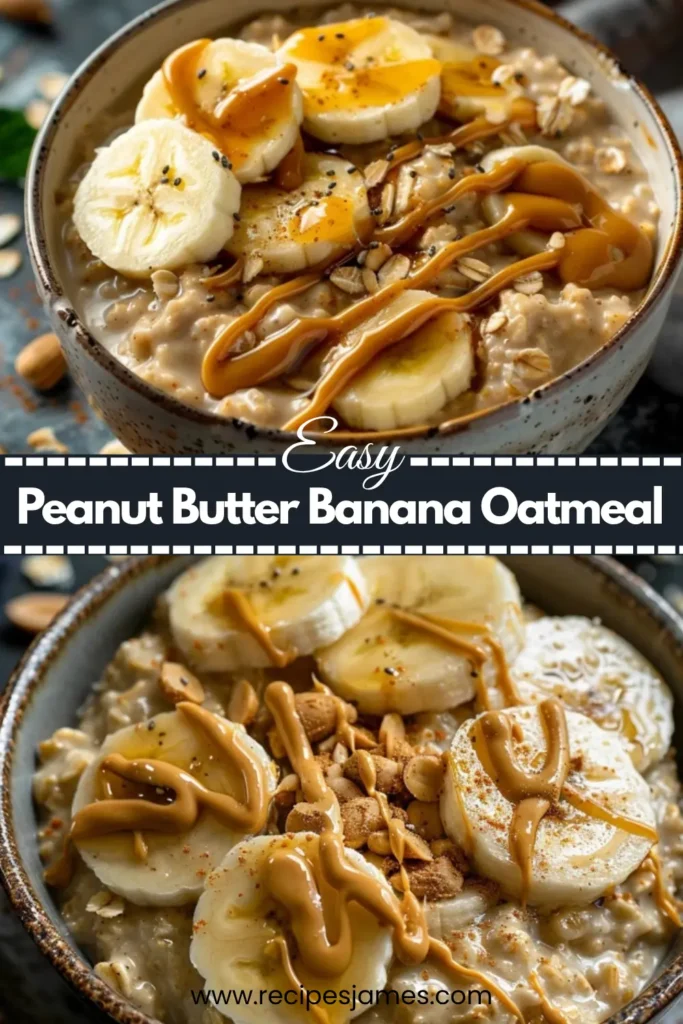 Peanut Butter Banana Oatmeal (Creamy & Easy) 2 Peanut Butter Banana Oatmeal (Creamy & Easy)