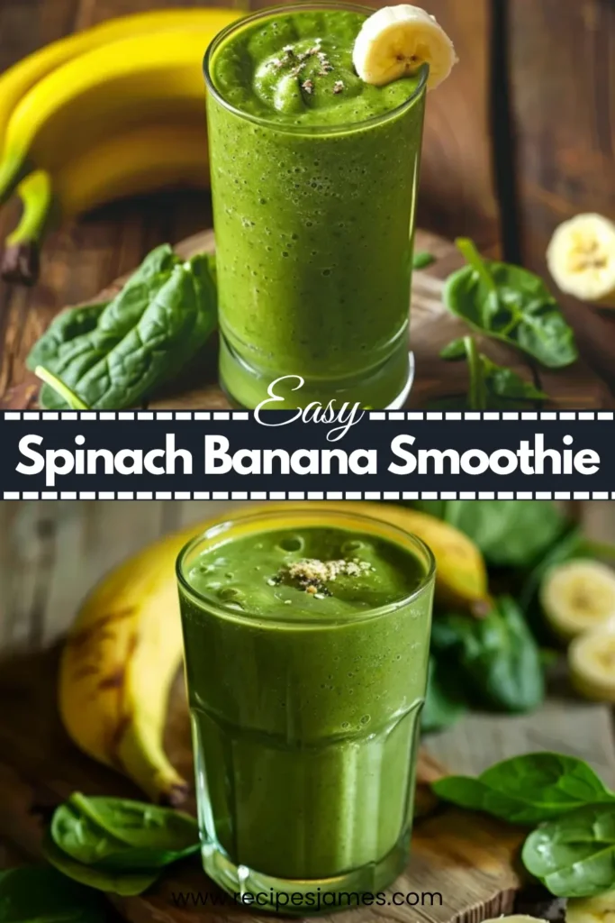 Spinach Banana Smoothie – Healthy Green Smoothie 2 Spinach Banana Smoothie – Healthy Green Smoothie