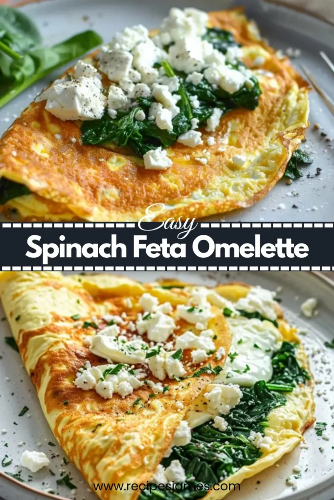 Spinach Feta Omelette – Healthy & Easy Breakfast 2 Egg White Omelette – High Protein Healthy Breakfast