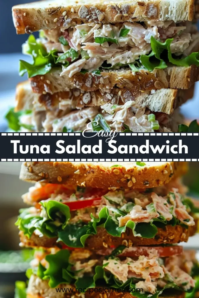 Easy Tuna Salad Sandwich (Creamy & Quick Lunch) 2 Easy Tuna Salad Sandwich (Creamy & Quick Lunch)