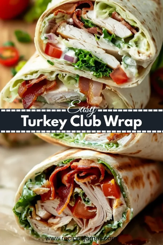 Turkey Club Wrap (Healthy & Easy Lunch) 2 Turkey Club Wrap (Healthy & Easy Lunch)