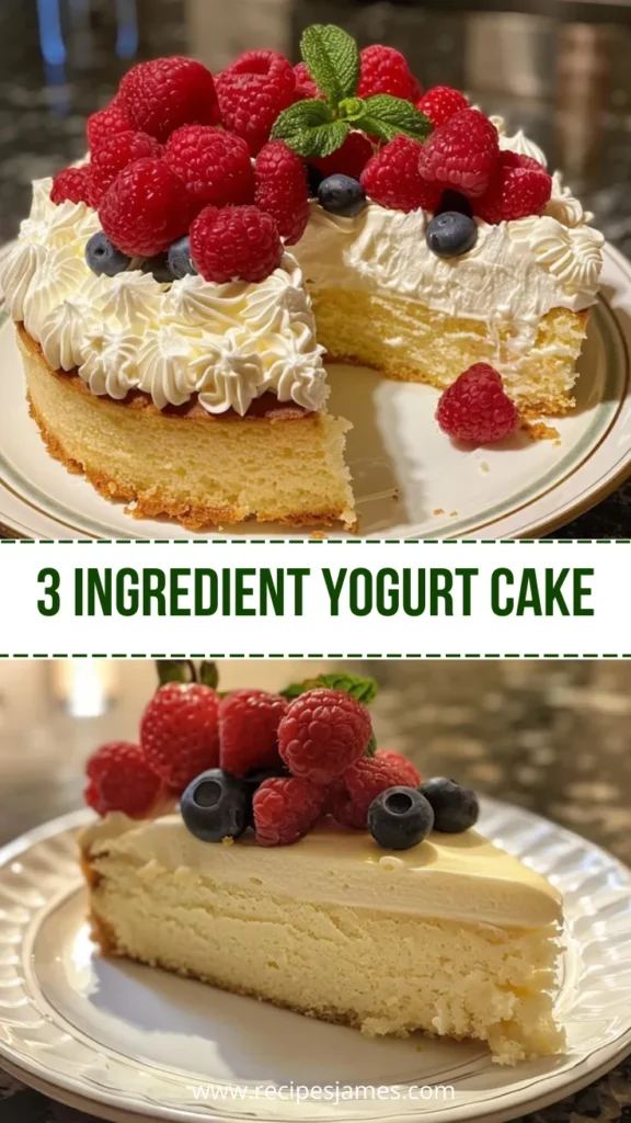 3 Ingredient Yogurt Cake Easy Creamy Dessert 2 3 Ingredient Yogurt Cake