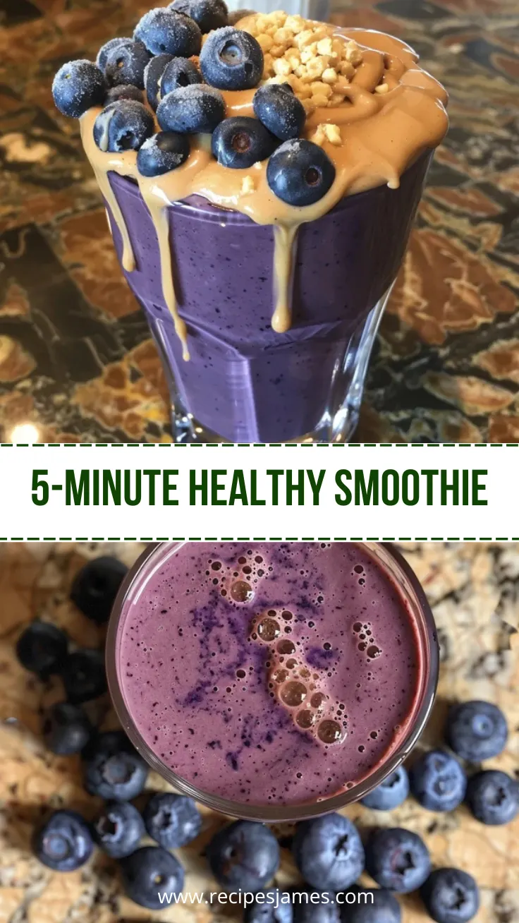 Home 50 Blueberry Peanut Butter Smoothie Healthy Breakfast Idea