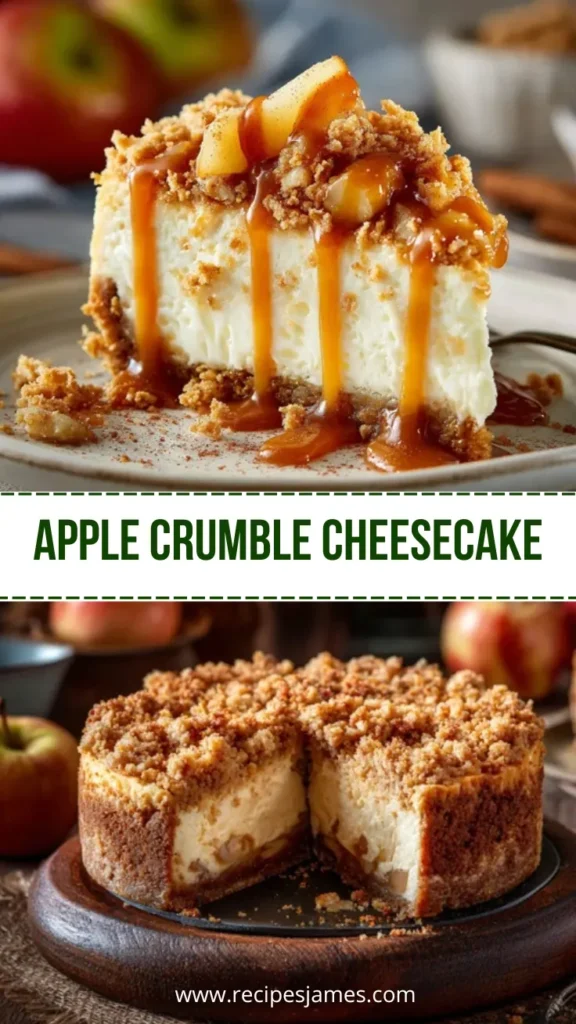Creamy Apple Crumble Cheesecake Rich and Easy Dessert 2 Apple Crumble Cheesecake