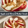 Apple and Almond Butter Snack Easy Healthy Snack Idea