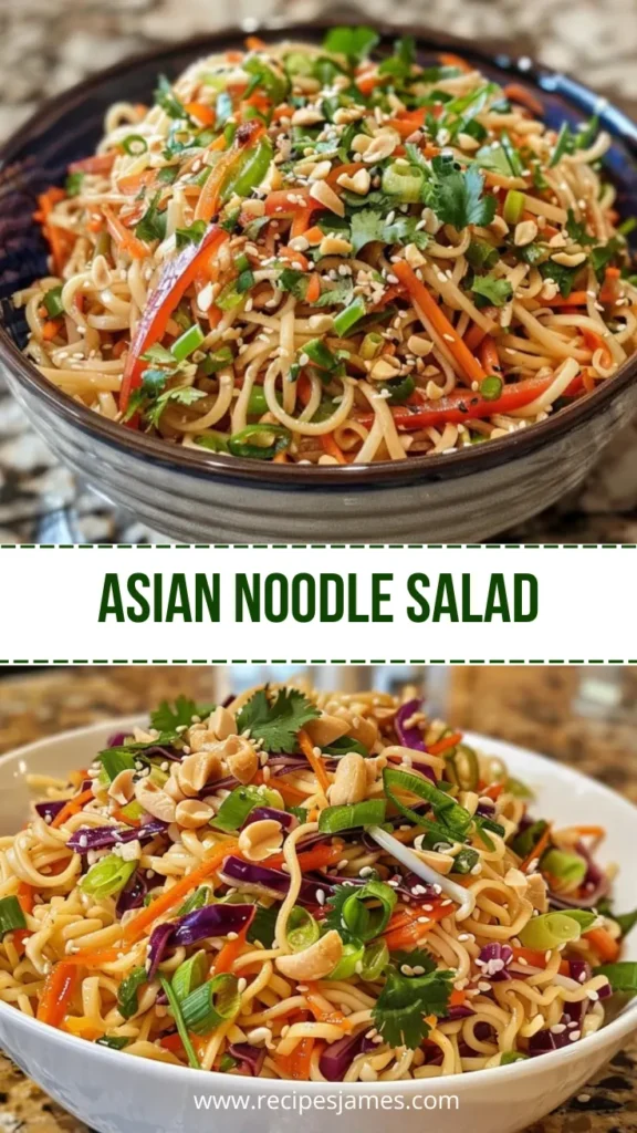 Asian Noodle Salad with Peanut Dressing Easy Recipe 2 Asian Noodle Salad