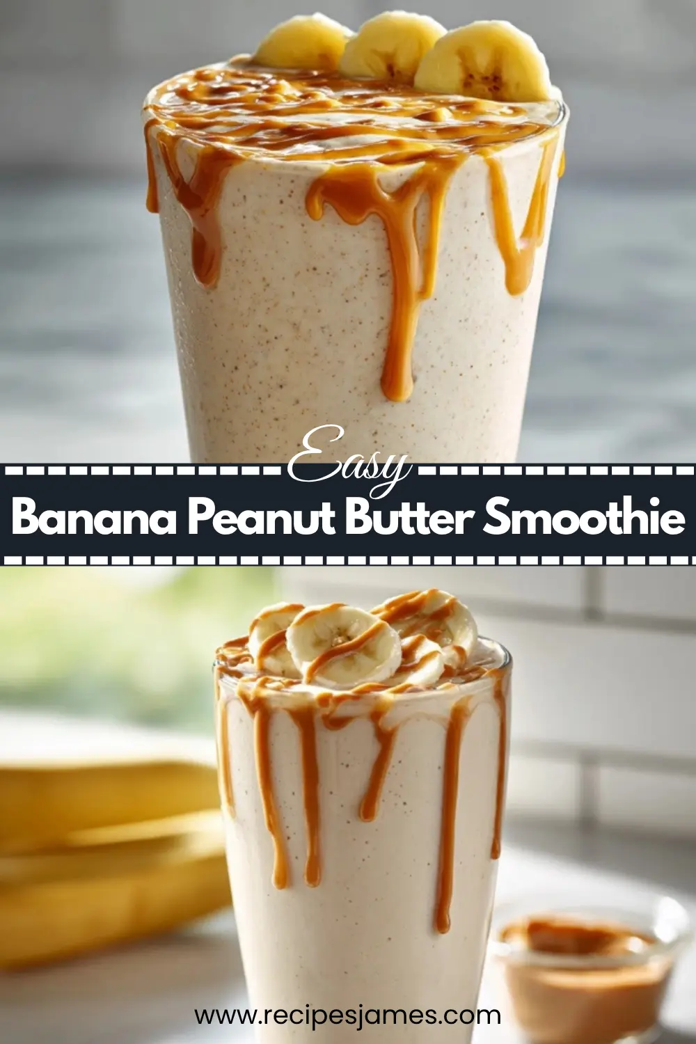 Banana Peanut Butter Smoothie Easy 5 Minute Breakfast