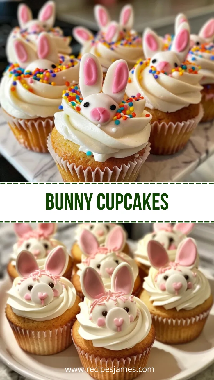 Home 45 Bunny Cupcakes Easy Easter Dessert Recipe