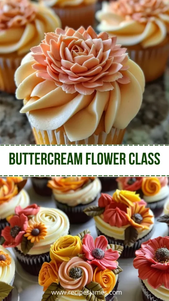 Fall Buttercream Flower Cupcake Class Beginner Guide 2 Buttercream Flower Class