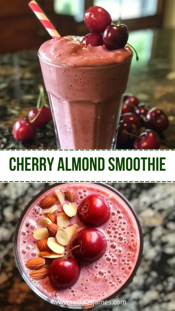 Cherry Almond Paleo Smoothie Healthy Breakfast Recipe 2 Cherry Almond Smoothie