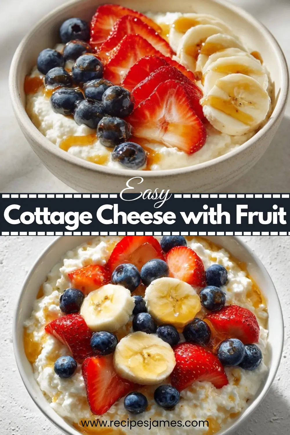 Cottage Cheese with Fruit High Protein Breakfast Bowl