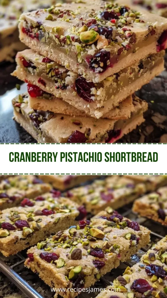 Cranberry Pistachio Shortbread Easy Holiday Cookie Recipe 2 Cranberry Pistachio Shortbread