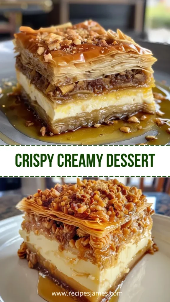 Baklava Cheesecake Phyllo Cookies Easy Dessert Recipe 2 Crispy Creamy Dessert