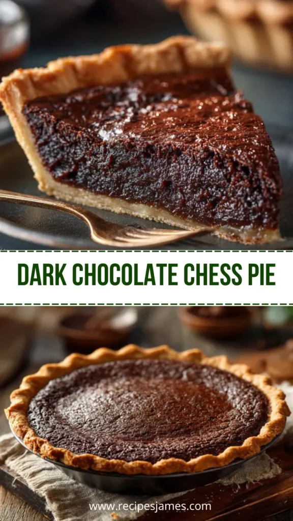 Dark Chocolate Chess Pie Rich Fudgy Southern Dessert 2 Dark Chocolate Chess Pie