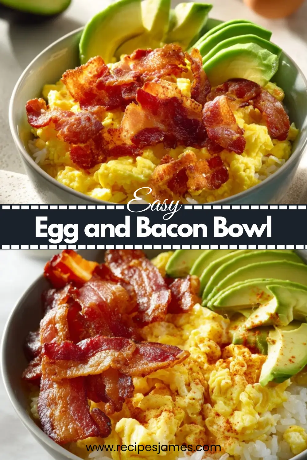 Easy Egg and Bacon Breakfast Bowl in 15 Minutes