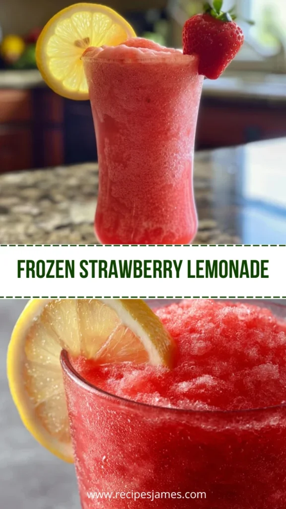Easy Frozen Strawberry Lemonade Refreshing Summer Drink 2 Frozen Strawberry Lemonade