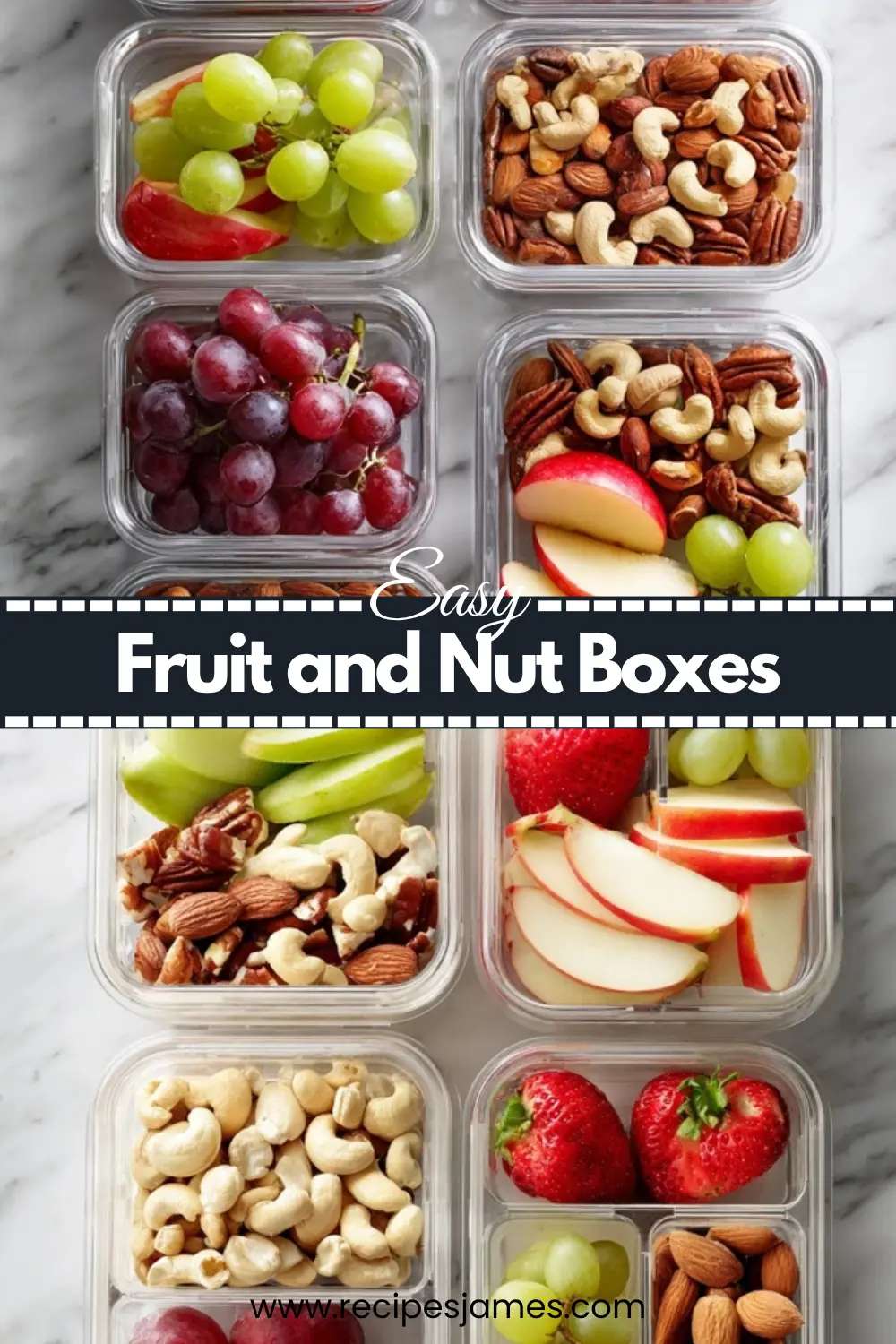 Healthy Fruit and Nut Boxes Easy Snack Ideas for Meal Prep
