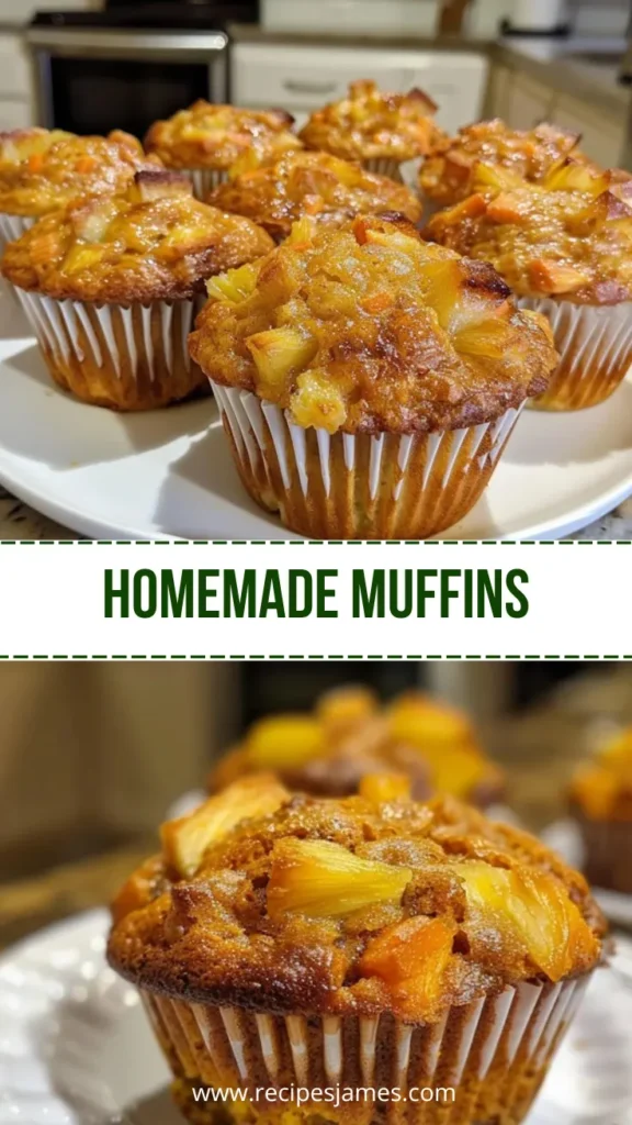 Hawaiian Pineapple Carrot Muffins Easy Recipe 2 Homemade Muffins