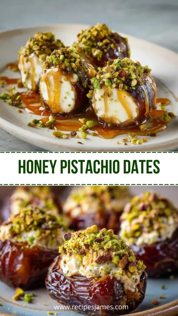 Honey Pistachio Stuffed Dates Easy No Bake Dessert 2 Honey Pistachio Dates