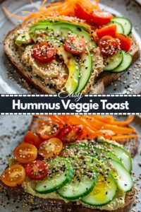 Hummus Veggie Toast