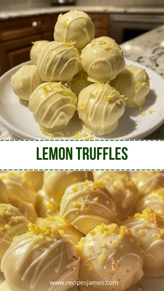 Lemon White Chocolate Truffles Easy No Bake Dessert 2 Lemon Truffles