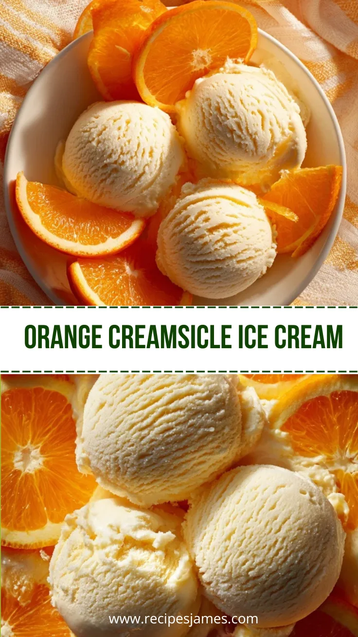 Orange Creamsicle Ice Cream Easy Summer Dessert
