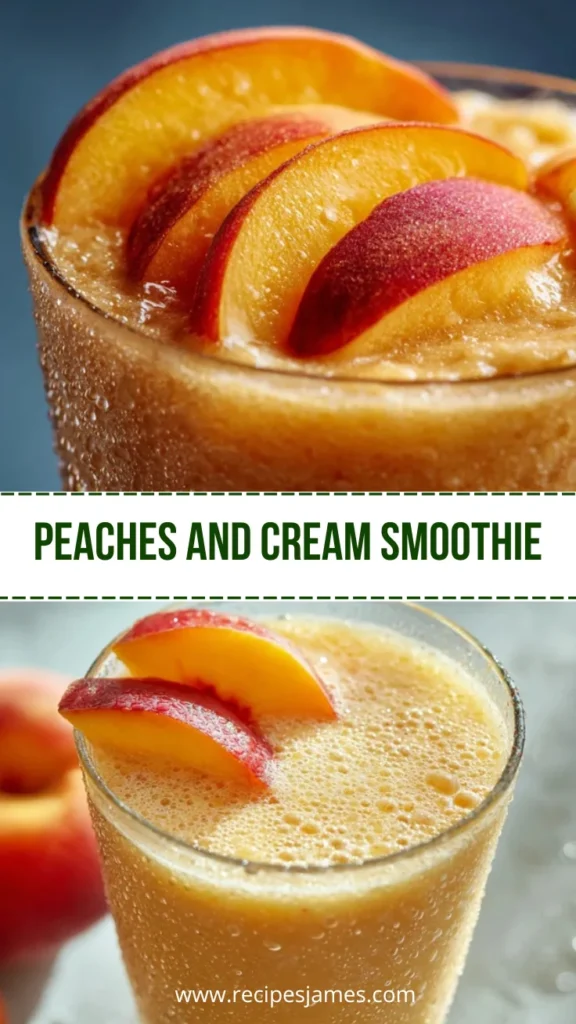 Peaches and Cream Smoothie Easy Creamy Drink 2 Peaches and Cream Smoothie