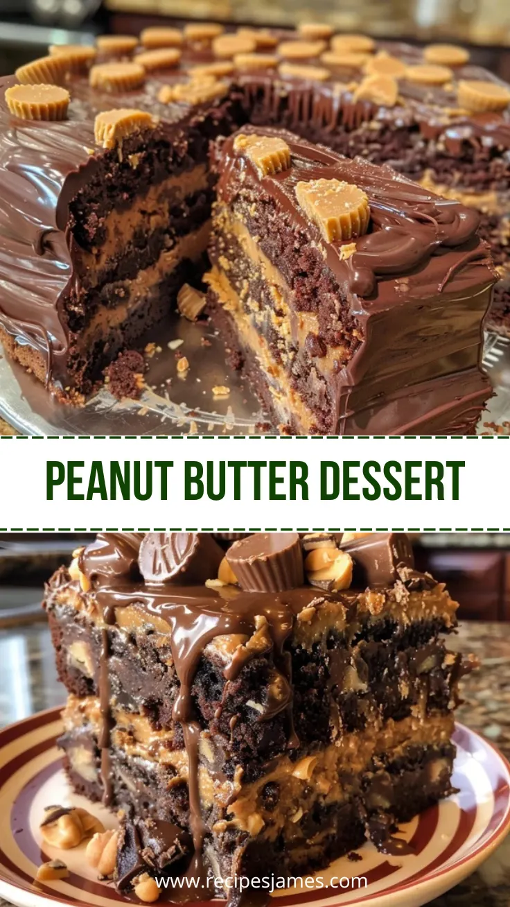 Home 45 Reese’s Earthquake Cake Easy Chocolate Peanut Butter Dessert