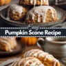 Easy Pumpkin Scones with Spiced Icing Fall Baking Recipe