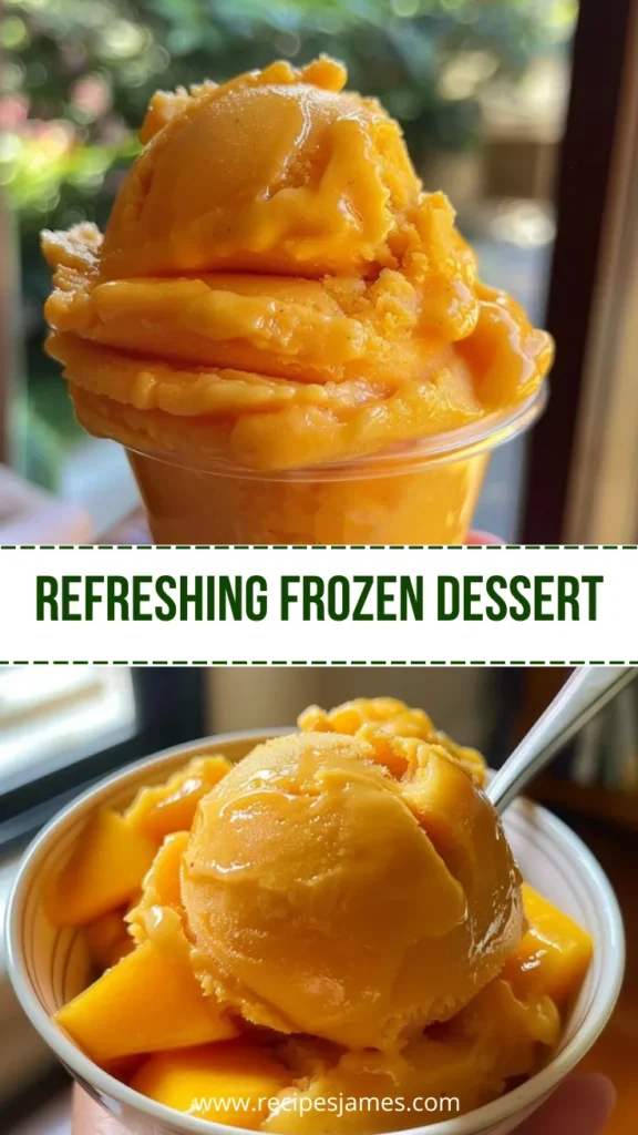 Mango Strawberry Sorbet Easy Healthy Dessert 2 Refreshing Frozen Dessert