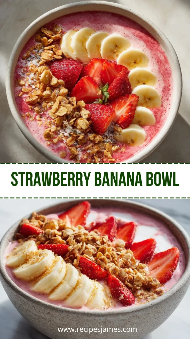 Home 42 Strawberry Banana Smoothie Bowl Easy Healthy Breakfast