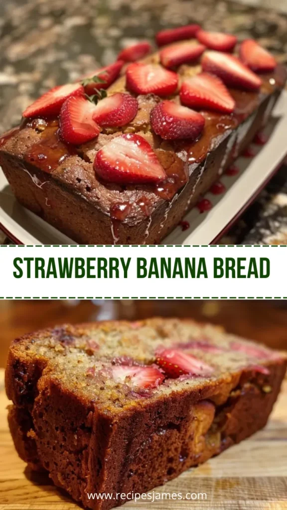 Strawberry Banana Bread Easy Moist Recipe 2 Strawberry Banana Bread