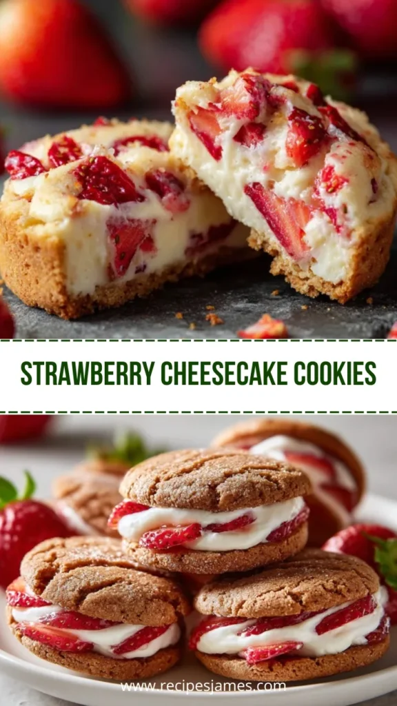 Strawberry Cheesecake Cookies Soft and Creamy Dessert Cookies 2 Strawberry Cheesecake Cookies
