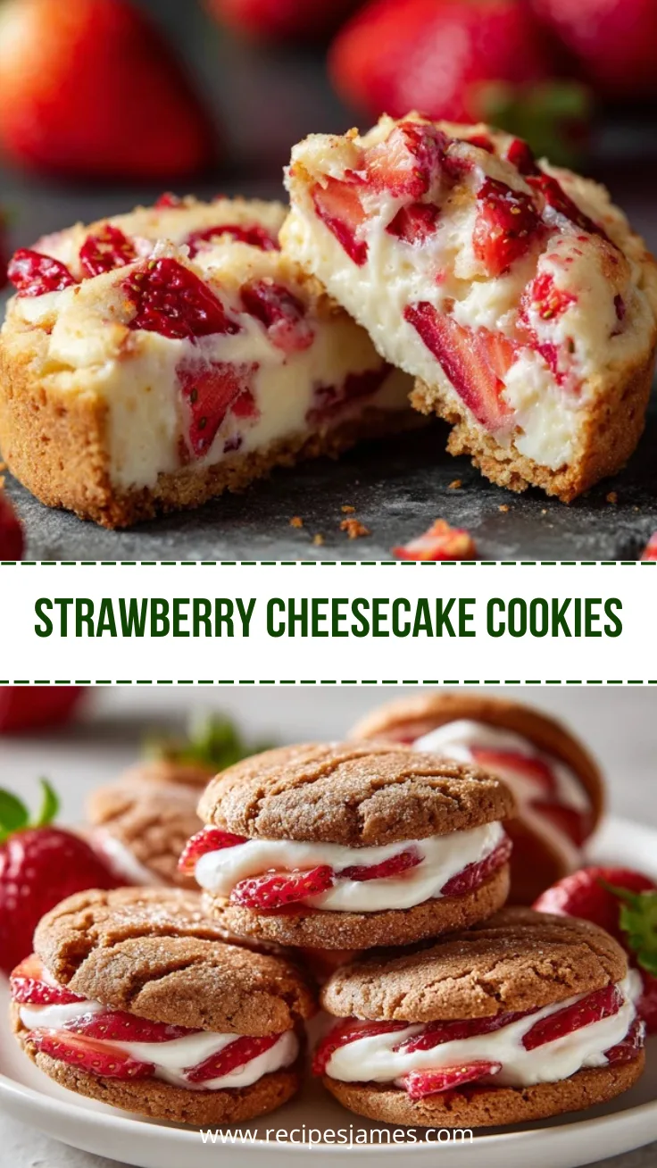 Home 40 Strawberry Cheesecake Cookies Soft and Creamy Dessert Cookies