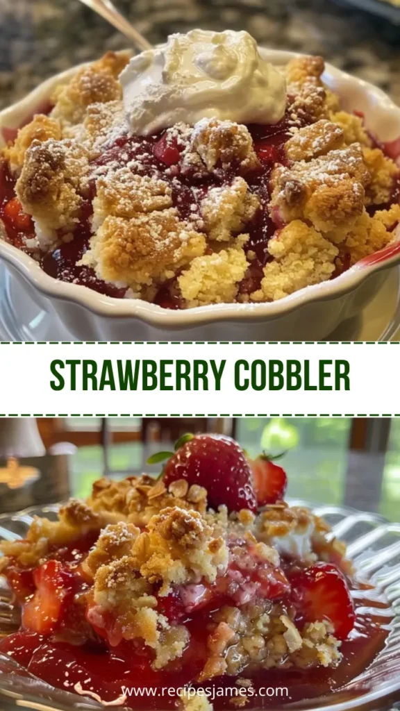 Strawberry Cobbler Easy Homemade Dessert Recipe 2 Strawberry Cobbler
