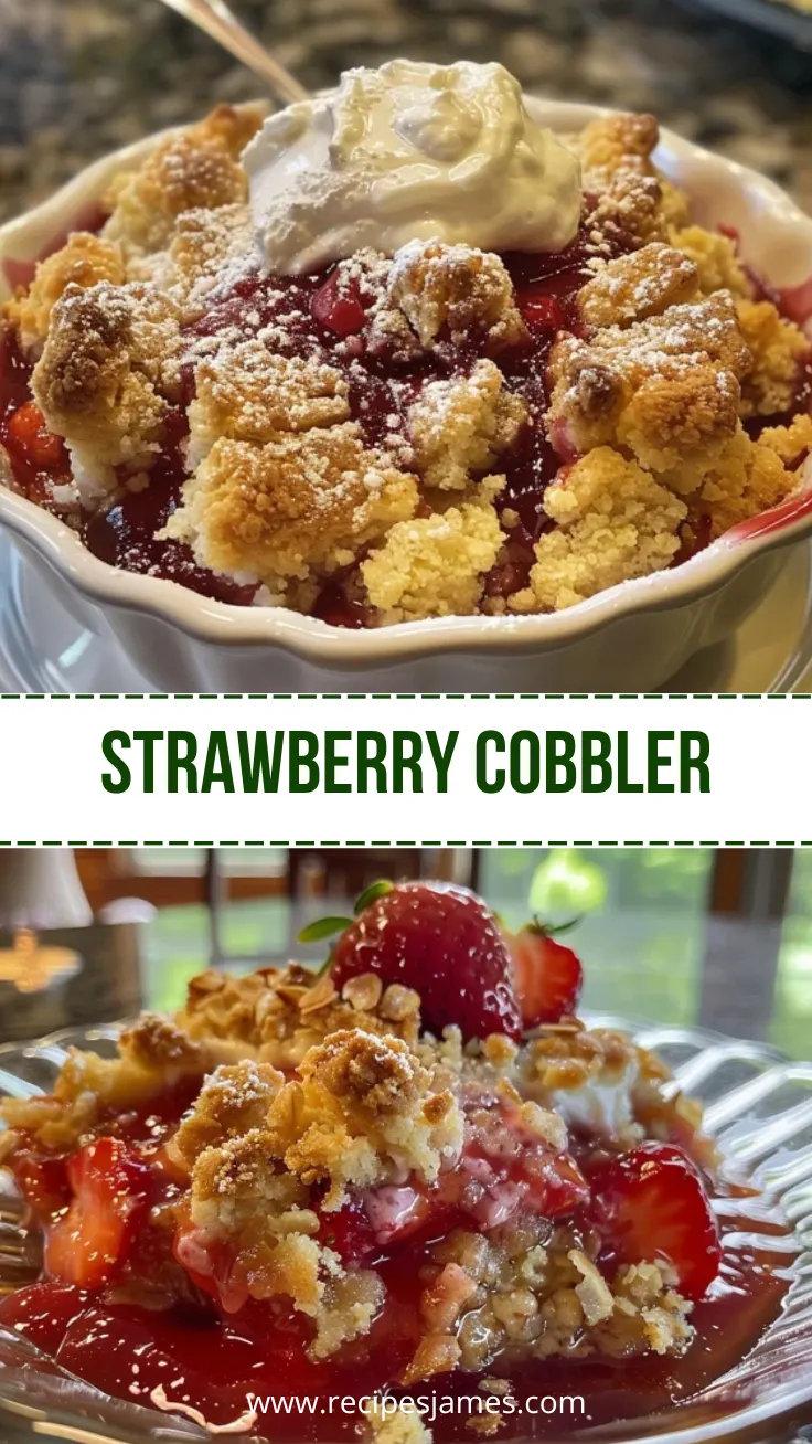 Home 47 Strawberry Cobbler Easy Homemade Dessert Recipe