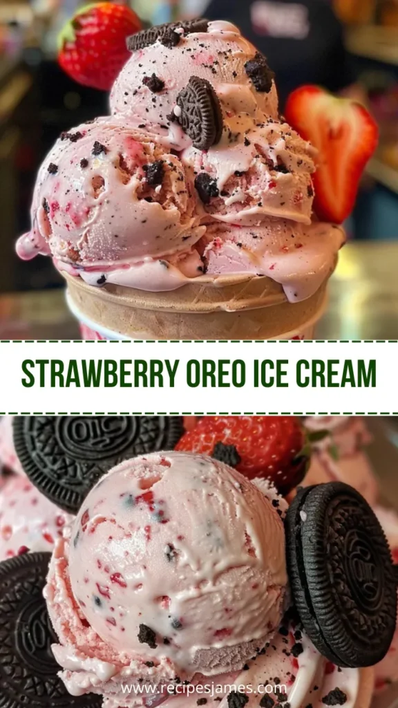 Strawberry Oreo Ice Cream Easy No Churn Recipe 2 Strawberry Oreo Ice Cream