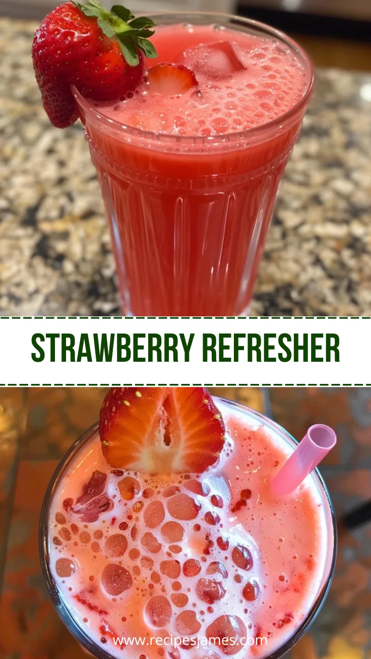 Home 46 Healthy Pink Drink Strawberry Refresher Easy Recipe