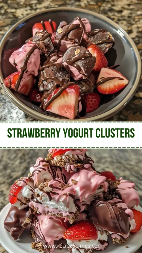 Chocolate Covered Strawberry Yogurt Clusters Easy Recipe 2 Strawberry Yogurt Clusters