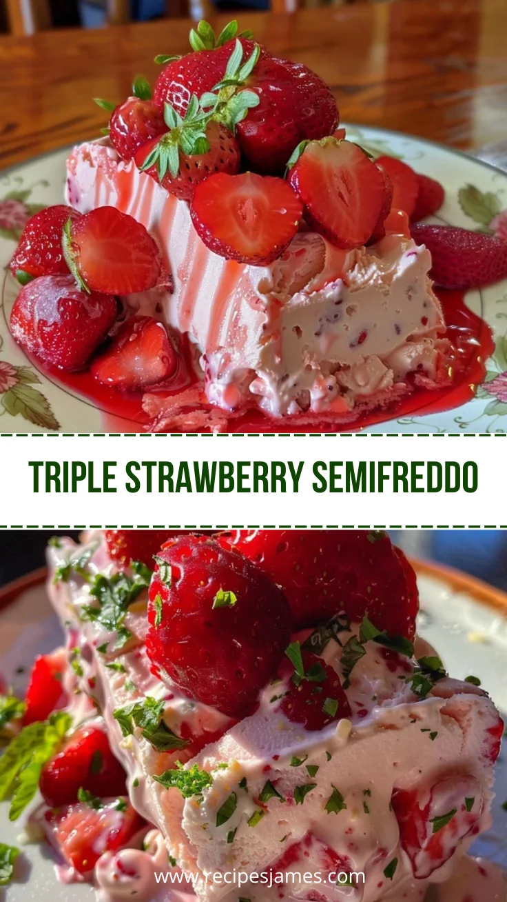 Home 30 Triple Strawberry Semifreddo Easy Frozen Dessert