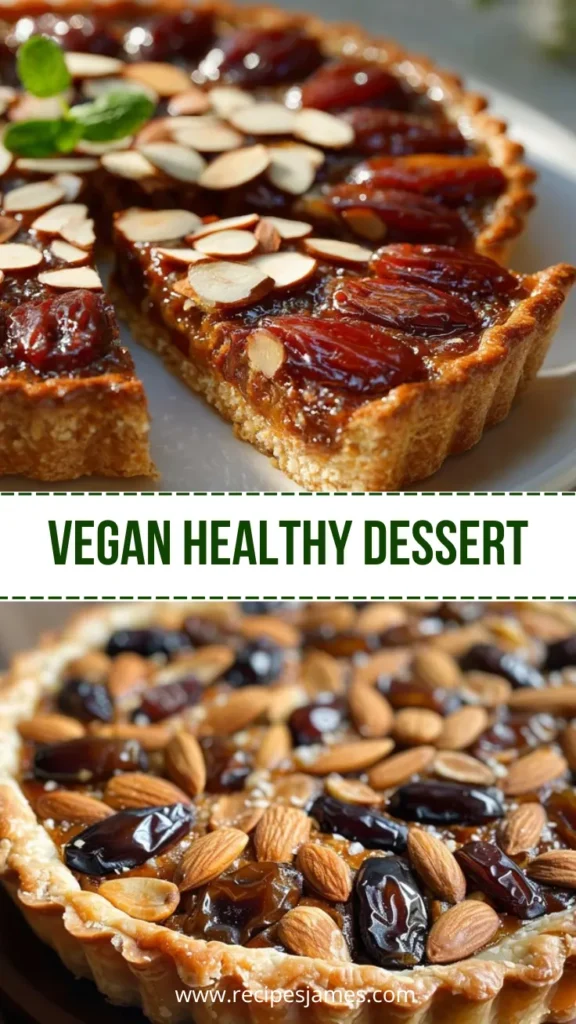 Almond Date Tart Vegan Healthy Dessert Recipe 2 Vegan Healthy Dessert