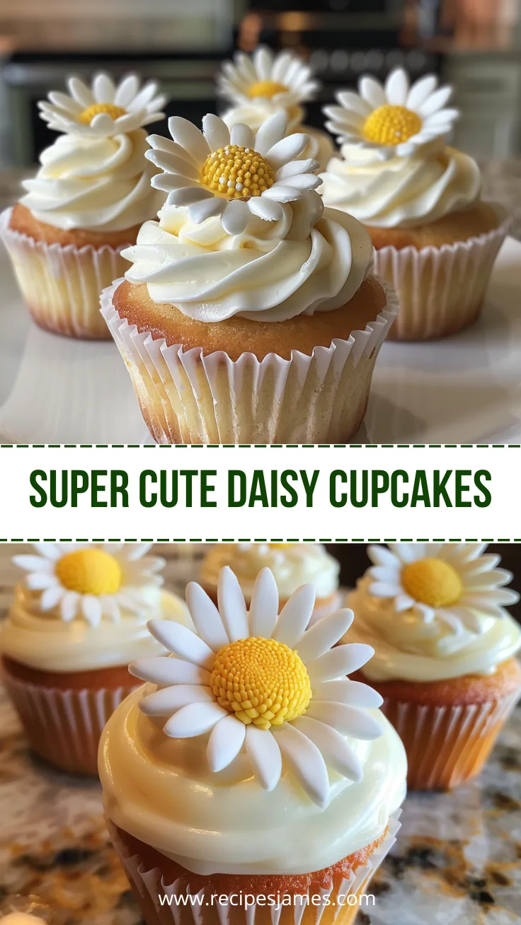 Home 39 Super Cute Daisy Cupcakes (Easy Floral Buttercream Recipe)