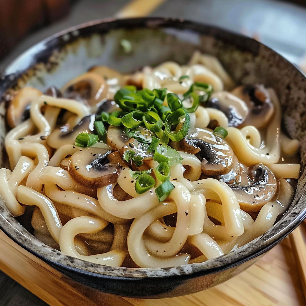 Home 50 Creamy Mushroom Udon (Vegan): A Savory Noodle Delight