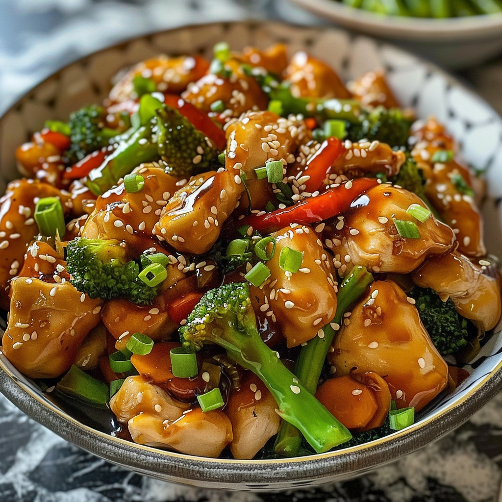 Home 59 Honey Garlic Chicken Stir-Fry with Mixed Veggies