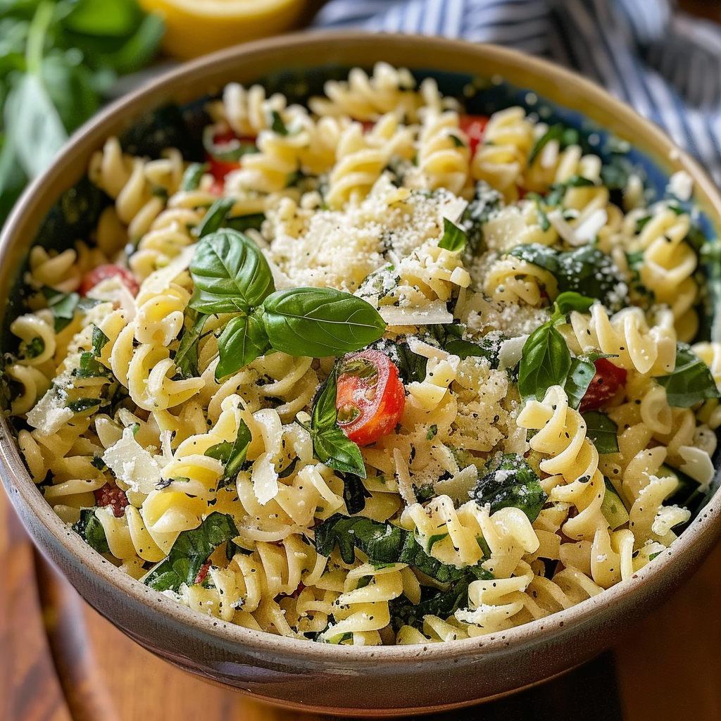 Home 43 Lemon Basil Parmesan Pasta Salad: A Zesty, Herby Italian Classic