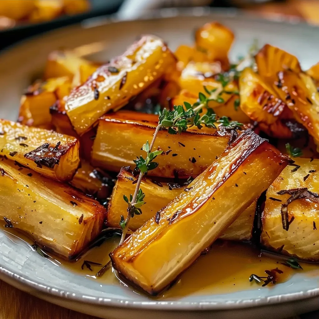 Home 39 Easy Maple Roasted Parsnips with Thyme