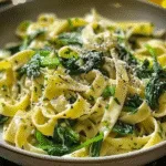 Herb-Infused Fettuccine with Spinach & Asparagus 3 Herb-Infused Fettuccine with Spinach & Asparagus